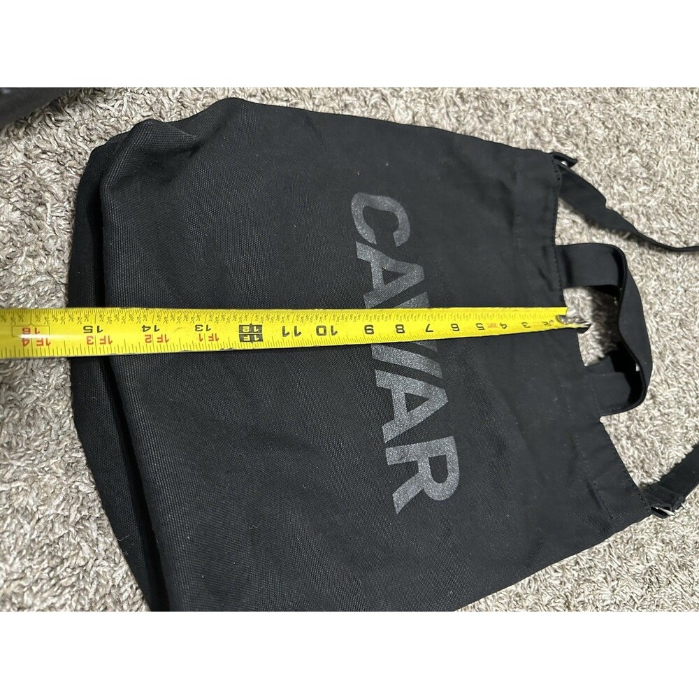 Baggu Caviar "Hallo!" Recycled Cotton Black Tote Bag - Picture 2 of 8